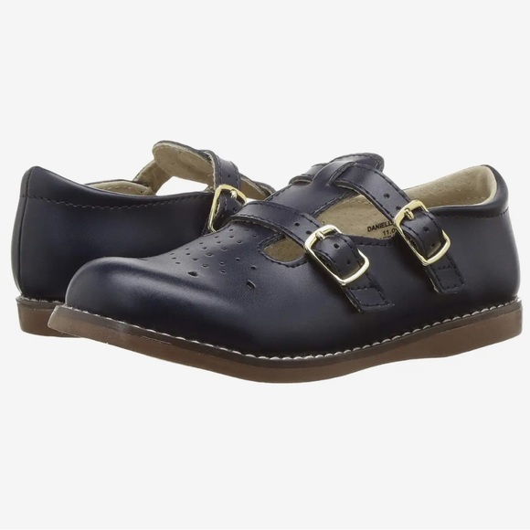 Footmates Girls Shoes - Emma Mary Janes - Bone Pearlized